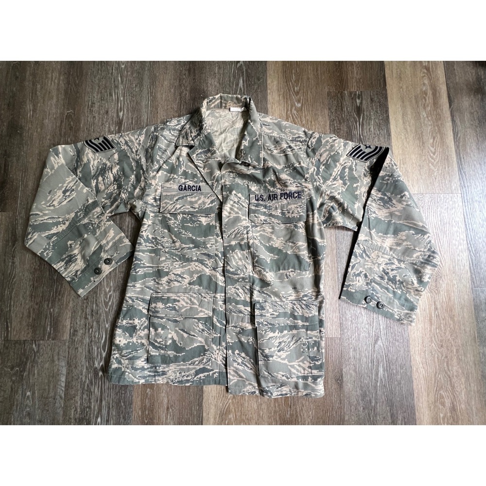 US‎ Air Force ABU Field Jacket Mens 42 Regular Grey Digital Tiger Stripe Camo